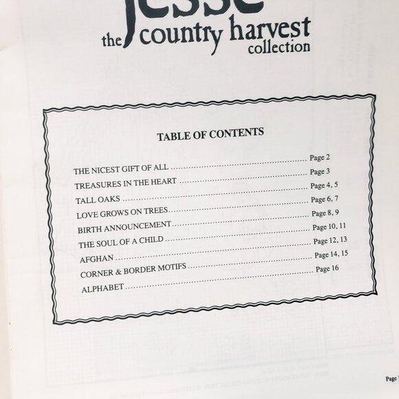 Jesse Country Harvest Collection Pattern Cross Stitch Leaflet Millcraft 1982 - Picture 3 of 6